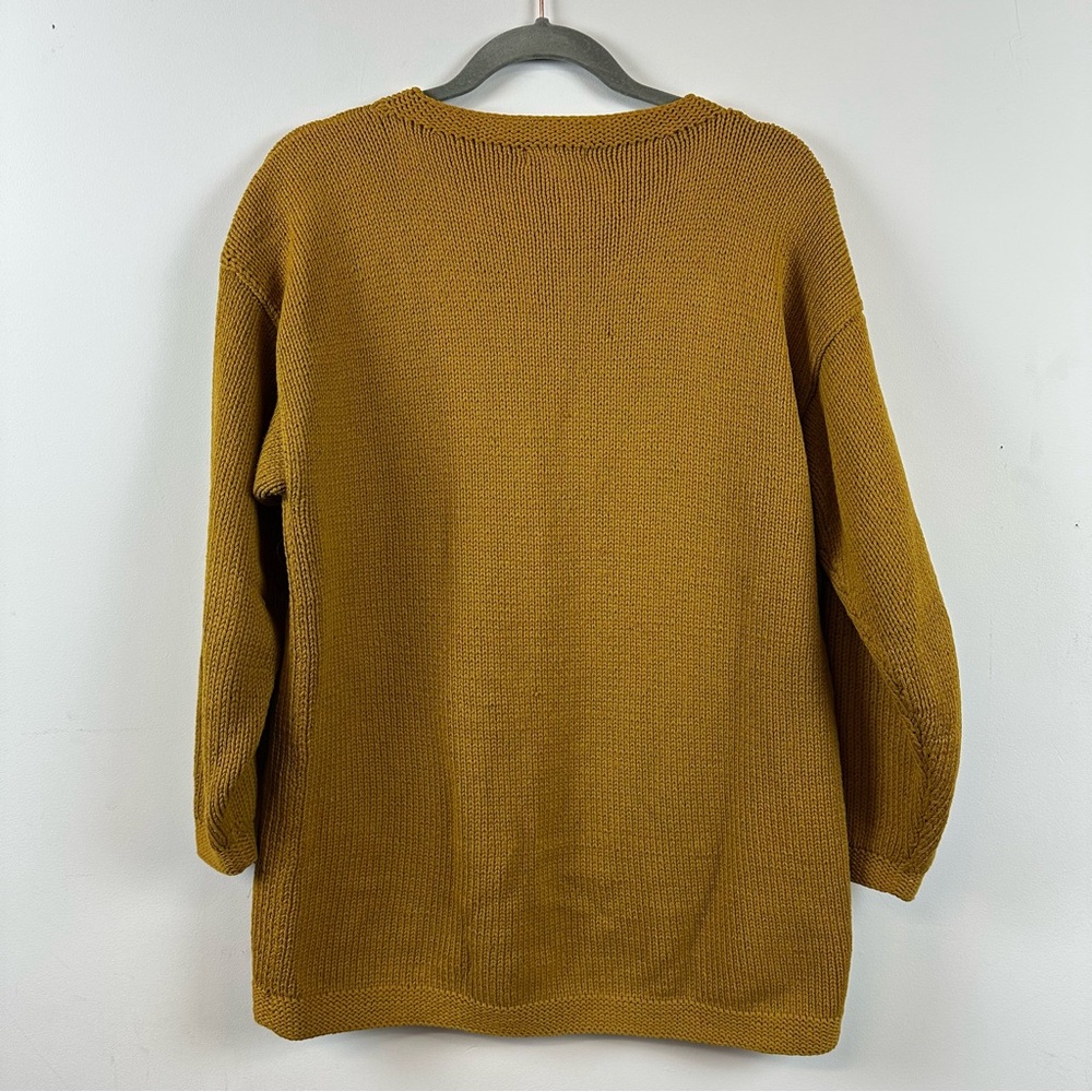 VTG Banana Republic Boatneck Knit Sweater Paisley  Medium 100% Cotton - Picture 7 of 8